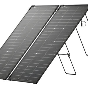 Kit 2x Paineis Solares Ecoflow Bifacial Modular 125w Cinza-escuro 43v 50v