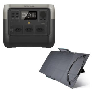 Kit Gerador River 2 Pro 220v Tomada Us + Painel 60w Dobravel