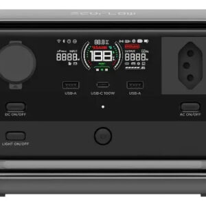 Gerador De Energia Portátil Ecoflow River 3 Plus 220v - Br 600w X-Boost 1200W 286wh Ups