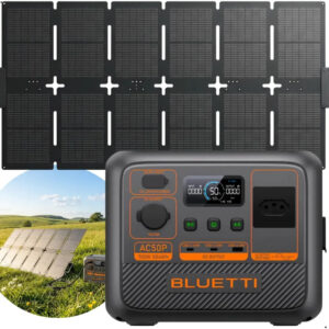 Kit Gerador Energia Bluetti Ac50p 127v + Painel Sora 130